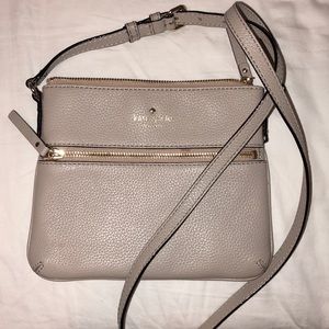 Kate Spade Pebbled Leather Crossbody Bag in Taupe